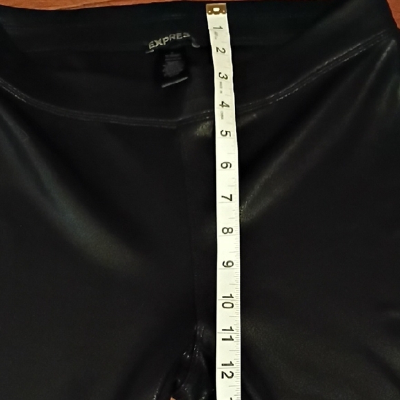 Express Black Faux Leather Pants. Size Small. Great Zippers For Extra Fun. - Picture 10 of 12